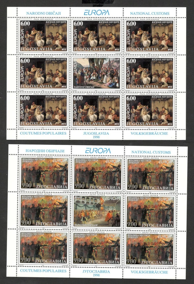 EUROPA CEPT. YUGOSLAVIA 1998 MINI HOJAS. NUEVO Y PERFECTO SIN USAR - Imagen 1 de 1