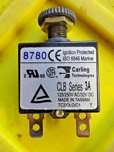 CARLING INTERRUPTOR 3AMP 8780 PULSADOR RESTABLECIMIENTO - Imagen 1 de 2