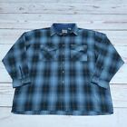 Vintage Shaver Lake Mens Long Sleeve Flannel Plaid Button Down Shirt Size 2XL