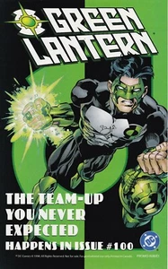 GREEN LANTERN #100 comic promo. folded booklet / poster 1998 DC COMICS - Picture 1 of 3