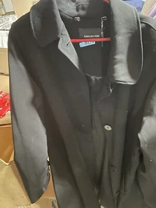 Jones New York Women's Black Size L Trench Coat Ref GBB 135 (Dry cleaned) - Picture 1 of 4