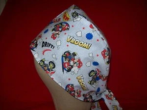 Men/Women Surgical Scrub Cap Lined Party Characters 100% Cotton - Picture 1 of 3
