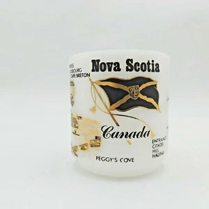 Vintage Glasbake Milk Glass Souvenir Mug - Nova Scotia , Canada - Foto 1 di 4