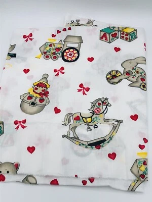 Springs Industries 3/4 Yd Novelty Baby Nursery Fabric Vintage Crafts Quilting - Image 1 of 4
