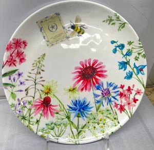 New 4 Pcs Set Melamine Salad Plate Floral Flowers 9" Rachel Ashwell NWT - Picture 1 of 3