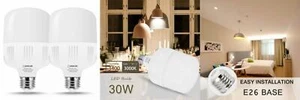 LOHAS 250W-300W Light Soft White(3000k)-30Watts-2 Pack, E26 Base LED Bulb - Picture 1 of 8