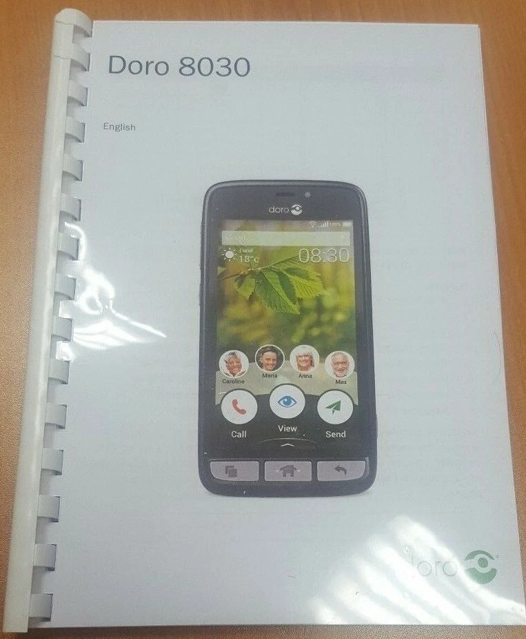 DORO PHONE EASY 8030 PRINTED INSTRUCTION MANUAL USER GUIDE 80 PAGES A5 - Image 1 of 1