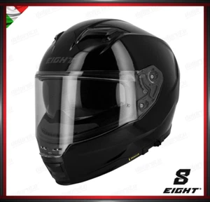 CASCO INTEGRALE MOTO - EIGHT S442 VENGE R UNI NOIR - NERO LUCIDO - Bild 1 von 4