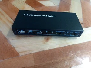 SpeaKa Professional 2 Port KVM-Umschalter HDMI USB 1920 x 1080 Pixel, 3840 x 216 - Bild 1 von 3