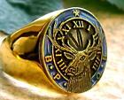 Bofe Order Of Elks Deer Ring Signet Steel Pin Patch Silver Gold Degree [ D81 ]