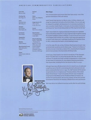 Página de recuerdo Bob Hope US 4406 SP1734 Foto 1 de 2