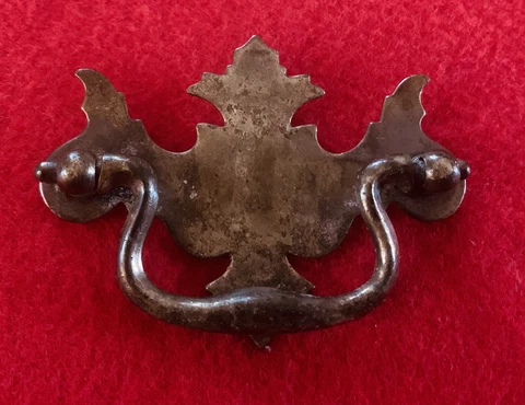 Brass Chippendale Colonial Vintage Antique Hardware Drawer Pull 2 1/2”centers Cover