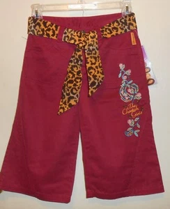 Disney The Cheetah Girls Embellished Denim Gauchos Bergundy Ten (10) NWT - Picture 1 of 1