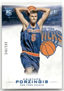 Kristaps Porzingis 2015 Panini Black Friday #28 SN,RC New York Knicks - Picture 1 of 2