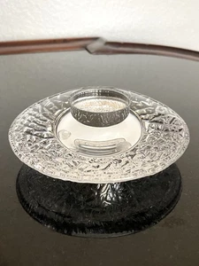 Vintage Orrefors Scandinavian Glass Votive Candleholder Lars Hellsten Discus - Picture 1 of 3