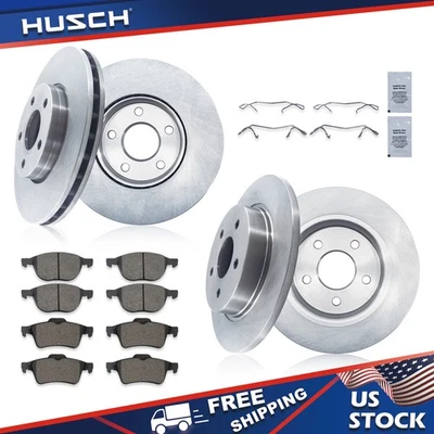 Front Rear Brake Disc Rotors and Ceramic Pads Kit for 2012 - 2018 Ford Focus Foto 1 de 4