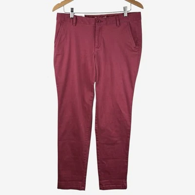 Calça Eddie Bauer Boyfriend Feminina Tamanho 8 Vermelha Empoeirada Elástica *Falhas - Imagem 1 de 4