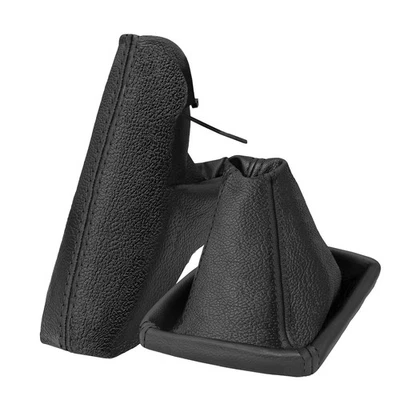 Borsa cambio + cuffia freno a mano per Opel Astra H 2004-2010 vera pelle nera - Immagine 1 di 4
