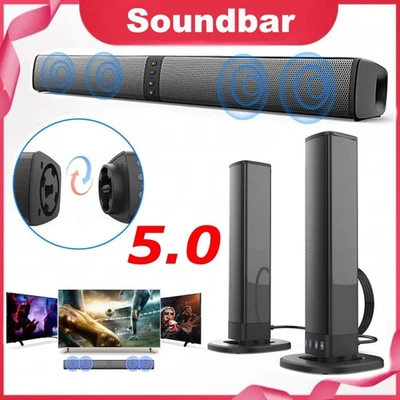 Neu Bluetooth Soundbar TV-PC Sound System 3D Surround Subwoofer Lautsprecher USB - Bild 1 von 4