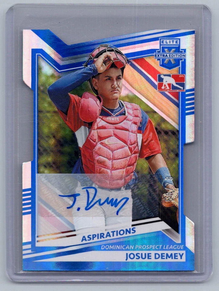 2022 Panini Elite Extra Edition Blue Die Cut Josue Demey Auto /78 - Image 1 of 2