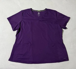 HH Works Healing Hands Monica V-Neck Scrub Top Women’s Size 2X Purple - Picture 1 of 7