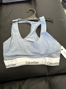 Calvin Klein Modern Cotton Ungefüttert Bralette Island Blau Größe L 0776 - Bild 1 von 2