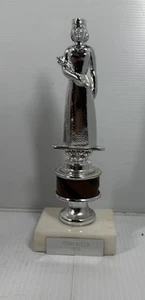 VTG 1975 Team Queen Trophy Metal/ Marble Beauty Queen Trophy - Picture 1 of 6