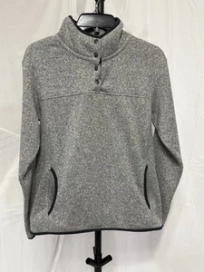 Para Hombres Eddie Bauer Gris Polar 1/4 Snap Pullover Sudadera Chaqueta Talla M - Imagen 1 de 10