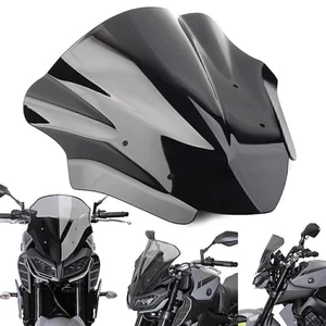 Black Windshield Wind Deflector Windscreens For Yamaha MT-09 MT09 FZ09 2017-2020 - Bild 1 von 9