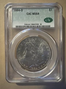 1884-O MS64 Morgan Silver Dollar CAC - Picture 1 of 3
