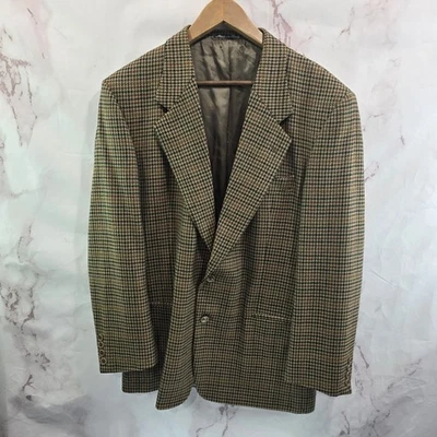 Blazer Neiman Marcus Para Hombres 40 R Grande Pata de Gallo De Colección Chaqueta Traje San Valentín Hombre Foto 1 de 4