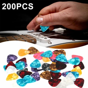 200/100/ 50 piezas púas de guitarra plectrums eléctricos surtidos colores 0,46 mm - Imagen 1 de 13
