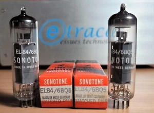 EL84 SIEMENS HALSKE 6BQ5 MATCHED PAIR POWER TUBES GERMANY NOS NIB 1961 *eTRACER* - Picture 1 of 3
