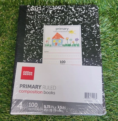 Libro de Composición Reglada Primaria Office Depot, 7-1/2" x 9-3/4" - Paquete de 4 Foto 1 de 4