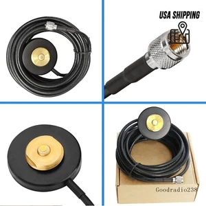 Uchwyt NMO Magnetyczna podstawa RG-58 Kabel Mini wtyczka UHF Samochód Mobilna antena radiowa - Zdjęcie 1 z 4