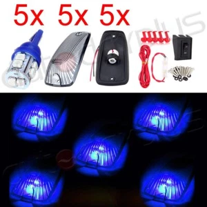 New Set Wiring Kit 5PCS 12V T10 LED Smoke Marker Lens/Base Truck Cab Clearance - Picture 1 of 11
