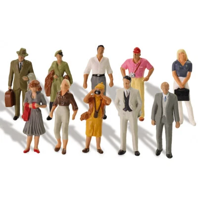 20pcs Model 1:43 Scale Painted Figures Standing O Gauge Passenger People P4304 - Image 1 of 4
