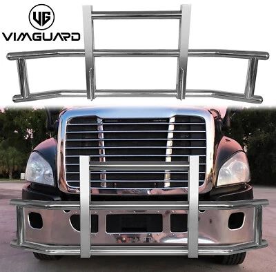 Front Deer Guard Stainless Steel Bumper/Bracket For Freightliner Cascadia 08-17 Foto 1 de 4