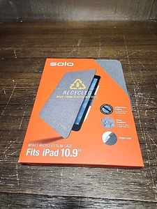 Solo Wyatt Recycled Slim Case for iPad 10.9" with Stylus Holder Gray - Picture 1 of 3