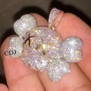 Tester Passing Moissanite Stylish Kaws Anhänger für Ihn 925 Sterling Silber - Bild 1 von 6