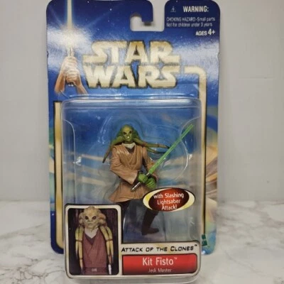Kit Fisto Jedi Maestro Star Wars El Ataque de los Clones 2002 Colección 1, Nuevo en Paquete Foto 1 de 4