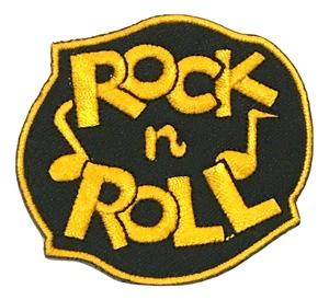 Rock-n-Roll Embroidered Iron On Patches Music Lover Collection Badge 3" Applique - Picture 1 of 3