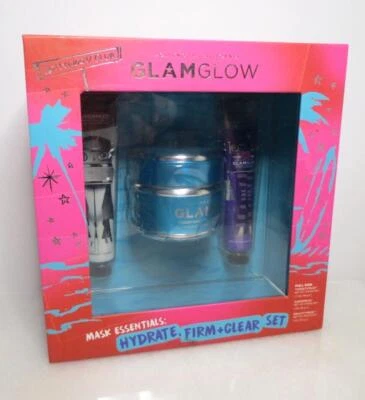 MASCARILLA GLAMLOW ESENCIAL: HIDRAYA, FIRME + TRANSPARENTE JUEGO DE 3 PRODUCTOS - EN CAJA Foto 1 de 3