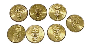 1990 MLB BANDAI 7 COIN LOT Baseball SANDBERG RAINES HAYES VAN SLYKE BELL YOUNT - Picture 1 of 15