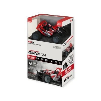 Power Craze High-Speed RC Dune 24 Buggy Vehicle Toy Speed Over 20 MPH Red Age 8+ - Image 1 of 4
