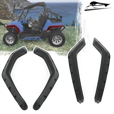 Para Polaris RZR 800 / 4 800 / 800 S 2008-2010 Heavy Duty Negro PP Guardabarros Llamaradas Foto 1 de 4