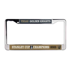 Vegas Golden Knights 2023 Champions 3D Polyurethane Chrome License Plate Frame - Picture 1 of 1