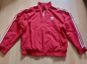 Sportjacke Vintage Retro Adidas Herren Treningsjacke Freizeit Gr.48/M Rot Top - Bild 1 von 10