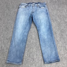 GAP Jeans Mens 40x30 Faded Medium Wash Blue Denim Straight Leg
