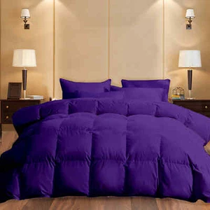 All Season 1 Piece Down Alternative Comforter By Komfit Egyptian Cotton Purple - Picture 1 of 8